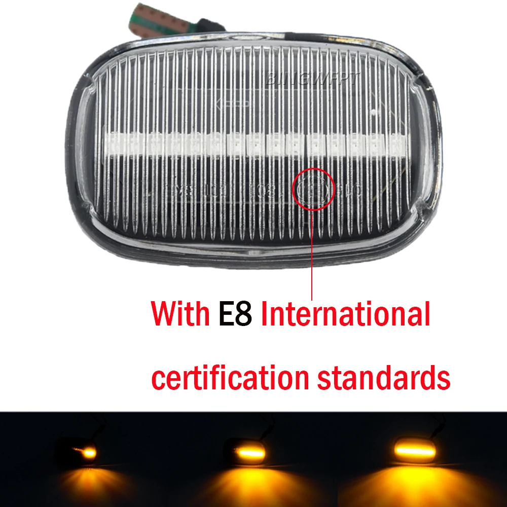Фото Для Toyota Corolla E10/E11/E12 Yaris Verso Hilux Surf N21 RX автомобильный Динамический светодиодный боковой маркер, плавный поворотный сигнал, лампа для панели №5