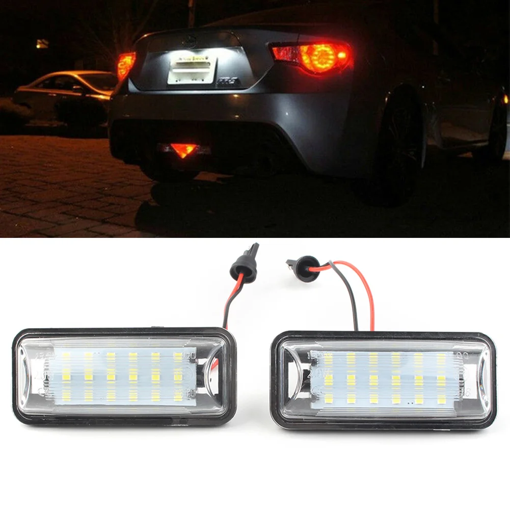 1 пара автомобильных светодиодных фонарей номерного знака белого цвета для TOYOTA
