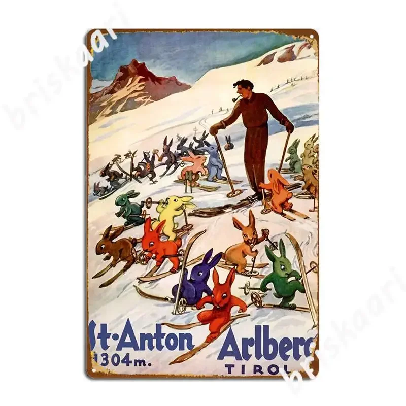 Плакат Saint Anton Am Arlberg металлическая табличка настенный декор гаражный клуб