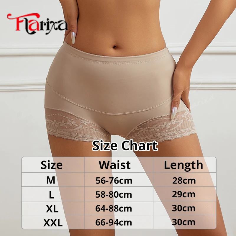 Flarixa Женские Защитные Шорты Под Юбкой Кружевной Дизайн Дышащие Утягивающие