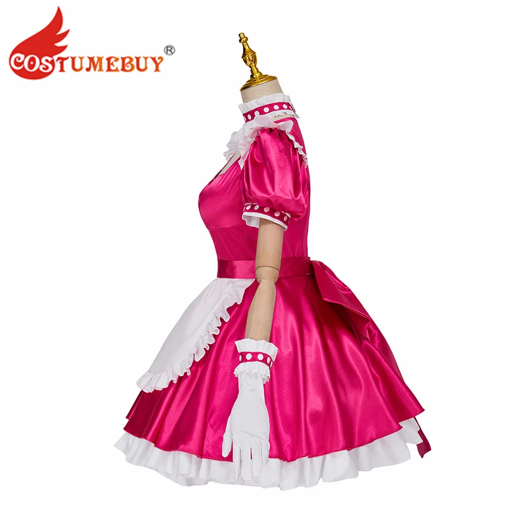 VShojo Maid Cafe Dress 6 Kson Розовый фартук горничной Платье Униформа Официантка Девушки
