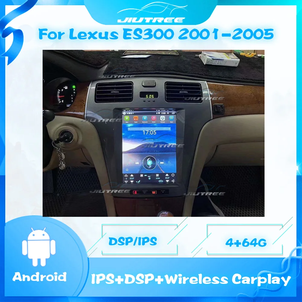 

Автомобильный радиоприемник 2 Din Android для Lexus ES300 2001-2005, сенсорный экран, мультимедийный плеер, стерео, видео, GPS-навигация, головное устройство