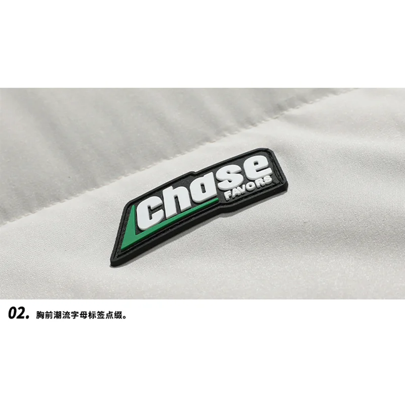 Streetwear Men New Style Fashion Printing Thickening Black Bread Jacket Temperament Recreational Padded Clothes Winter Female