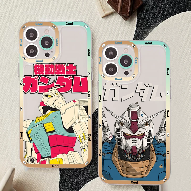 

Anime G-Gundam Phone Case For iPhone 14 13 12 11 Pro Max Mini X Xs XR 6 7 8 Plus SE 2020 Transparent Case
