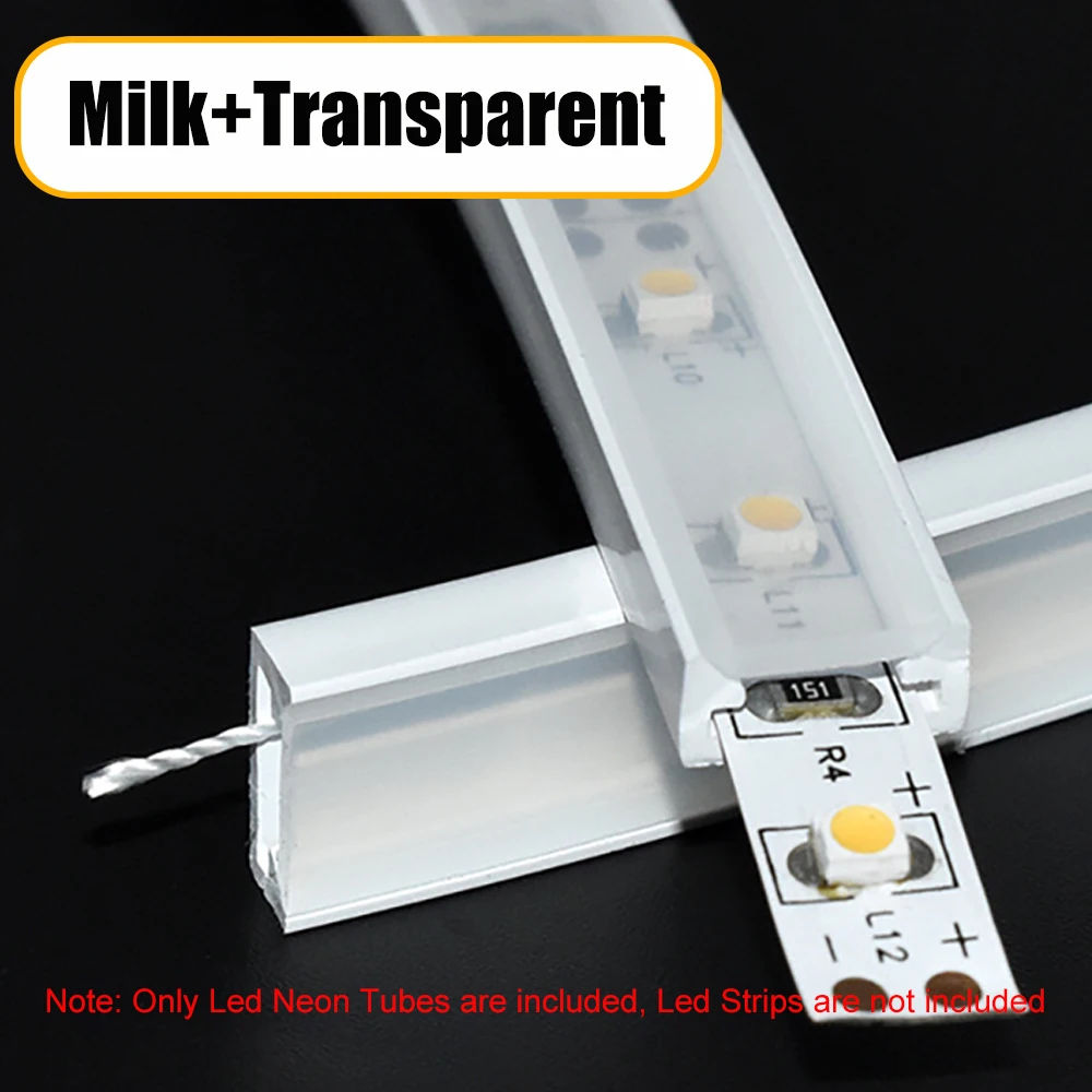 

Светодиодная неоновая трубка LMODA черный молочный 10 м