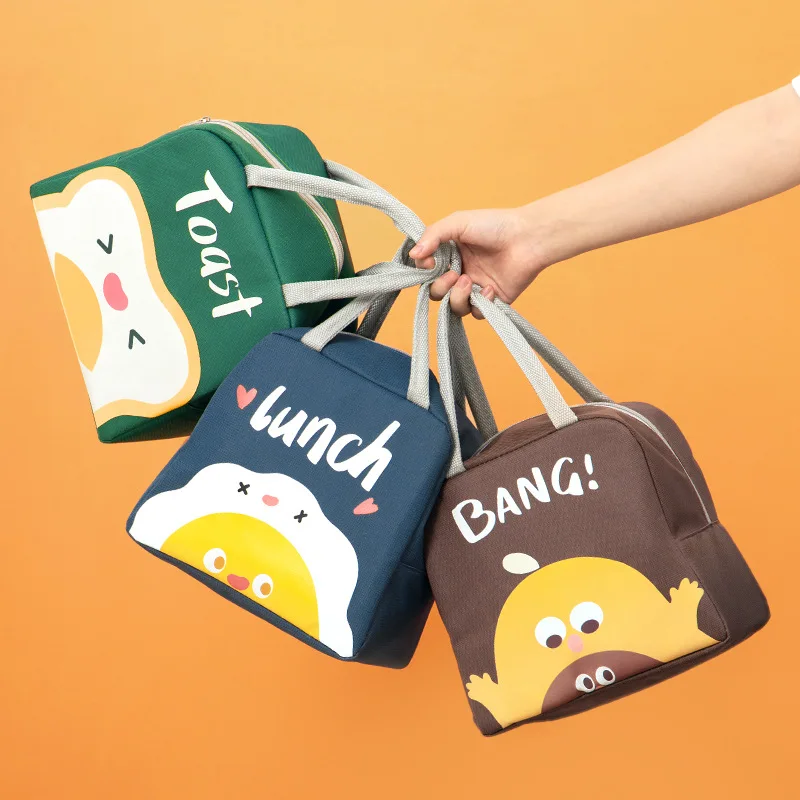 

Portable Camping Lunch Bag Waterproof Insulated Canvas Cooler Bag Insulated Food Picnic Lunch Bag