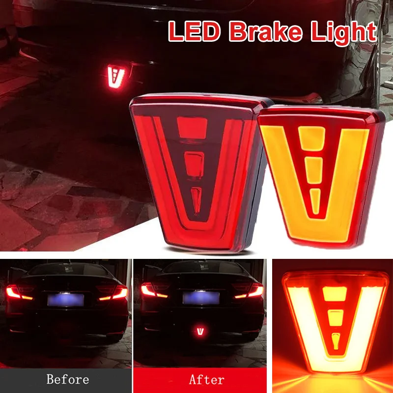 

Universal Led Brake Light Flash Reversing Light Rear Bumper Tail Light with Mounting Bracket