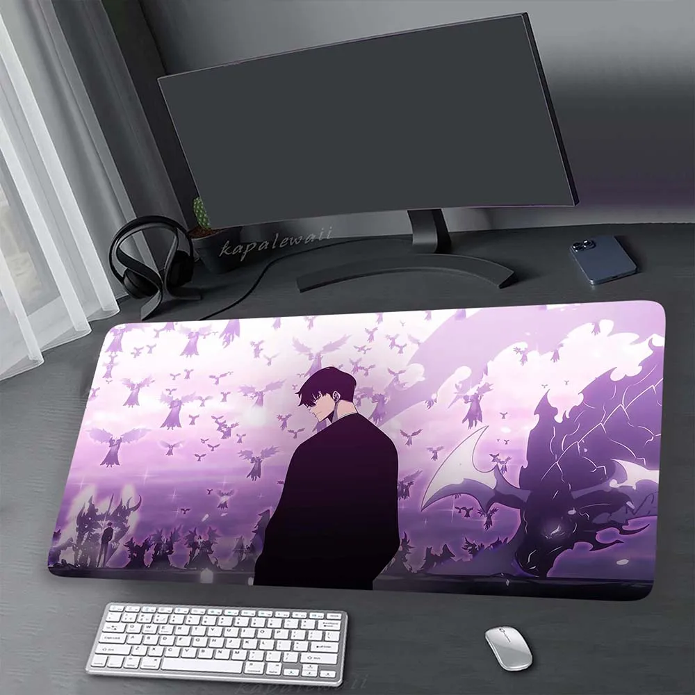 

Solo Leveling Locking Edge Mousemat Non-slip Rubber Pads Big Desk Mat Keyboard Pads Gaming Mousepad Pc 900x400mm XXL Mouse Pad