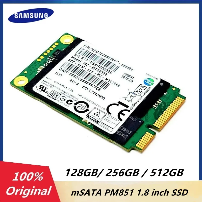 

Оригинальный Внутренний твердотельный накопитель Samsung PM851 mSATA 512 ГБ 256 ГБ 128 ГБ 1,8 дюйма Nvme SATA