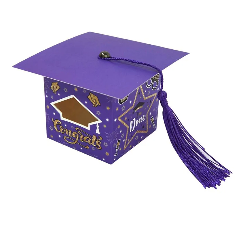 50/100 шт. коробка для конфет в виде шляпы мальчишника