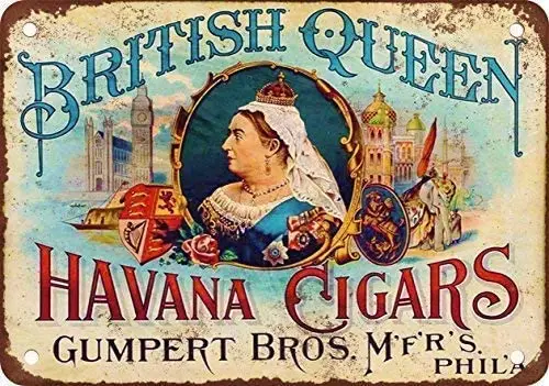 Фото Британская королева Гавана сигары винтажная репродукция внешнего вида