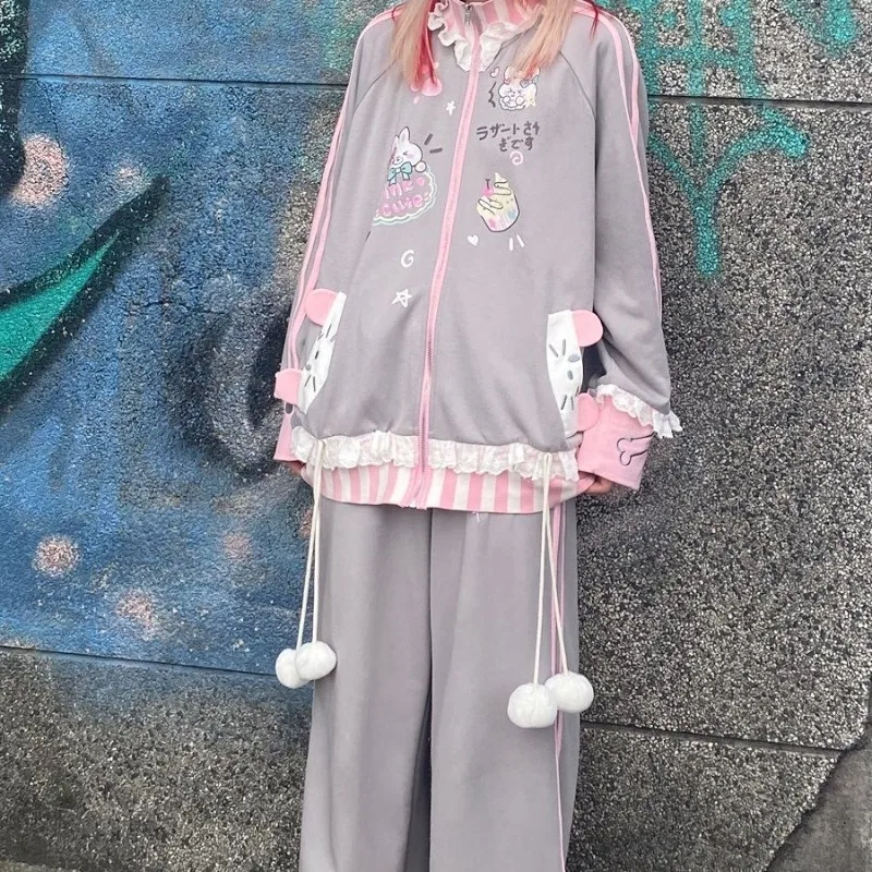 Японский костюм Харадзюку Y2k комплект из двух предметов уличная одежда