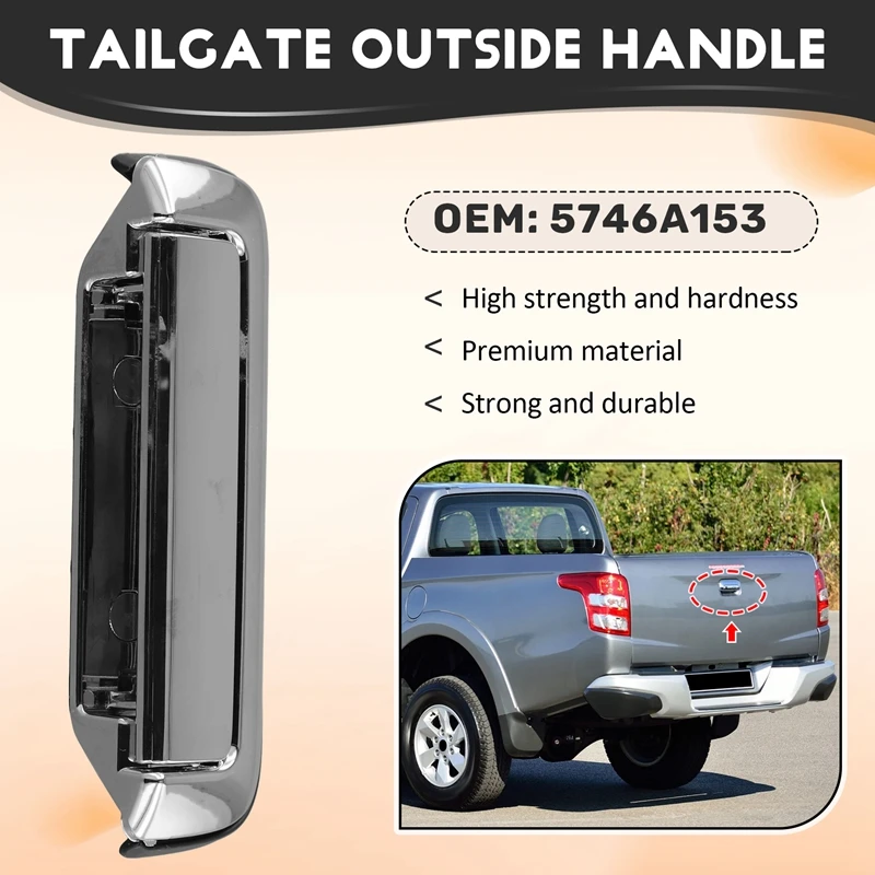 Задняя дверь с наружной ручкой для пикапа Mitsubishi L200 Triton KL1T KL2T KL3T KL4T 2016 2017 2018 5746A153