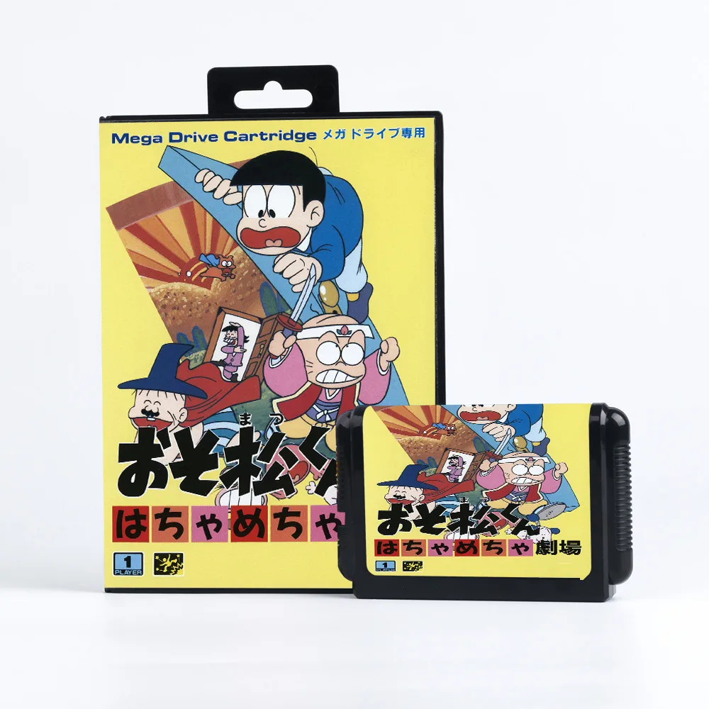 Картридж для игровой консоли Osomatsu-kun Hachamecha Gekijou Japan Cover Game SEGA Genesis