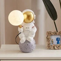 resin astronaut table lamp led wall light childrens dream creative bedside night lights with bulbs space man home art