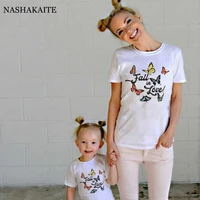butterfly print family matching clothes short sleeve t shirt mother daughter matching clothes mommy and me clothes family look