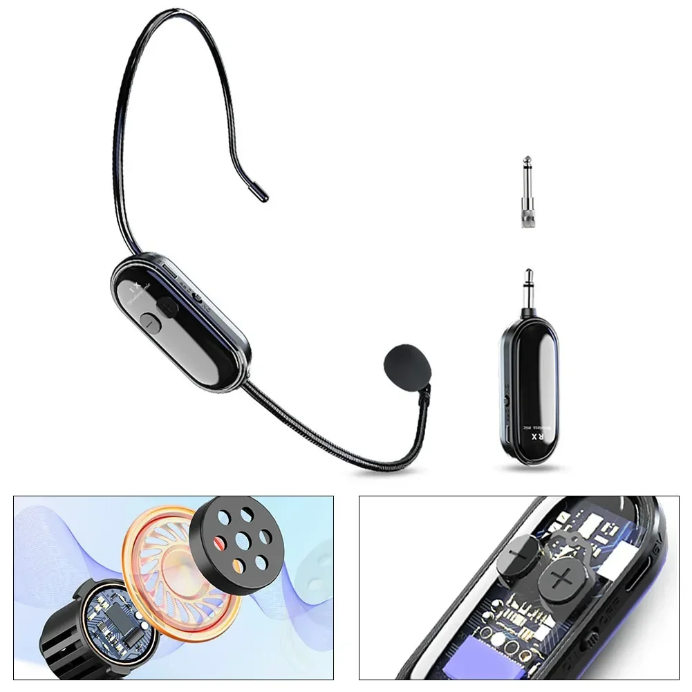 Беспроводная микрофонная гарнитура Plug &amp Play диапазон 30 м автоматическое