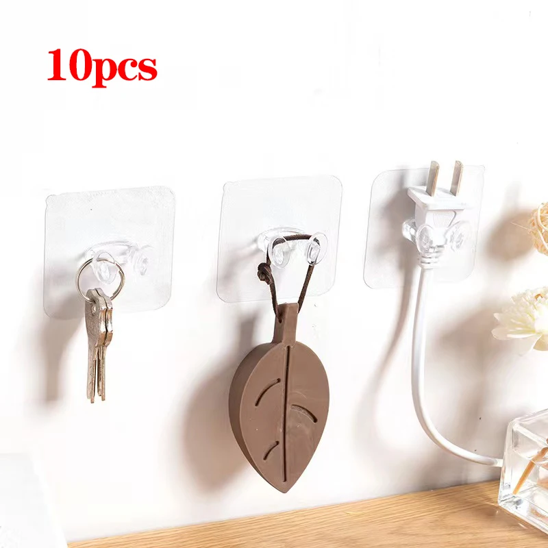 

10Pcs Power Plug Socket Hook Rack Household Storage Hook Plug Bracket Hanger Office Household Kitchen Wall Multi-Function Hook