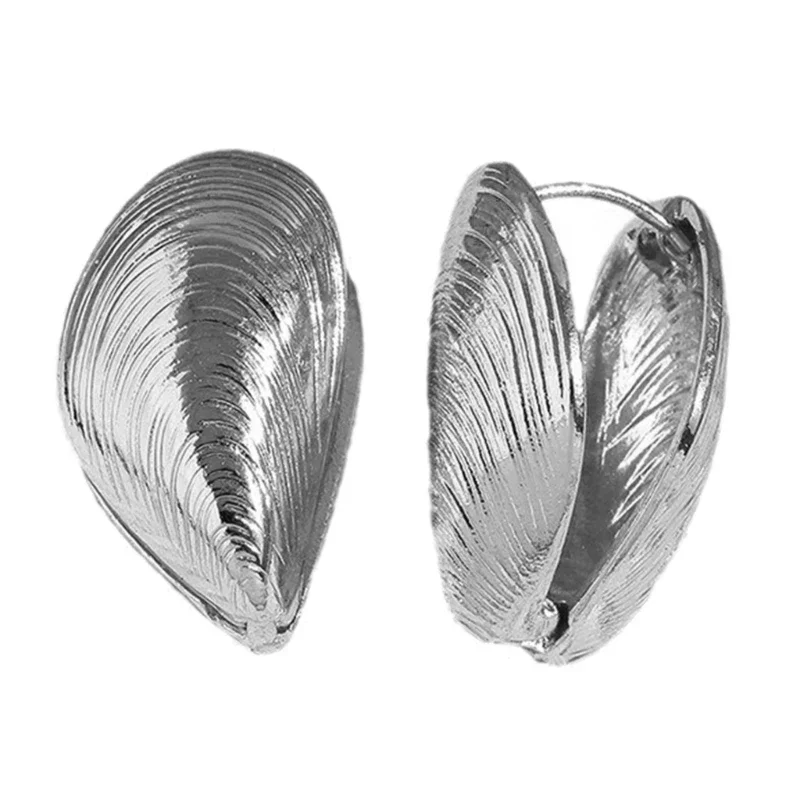 Привлекательные серьги-гвоздики в форме ракушек ювелирные изделия для любителей