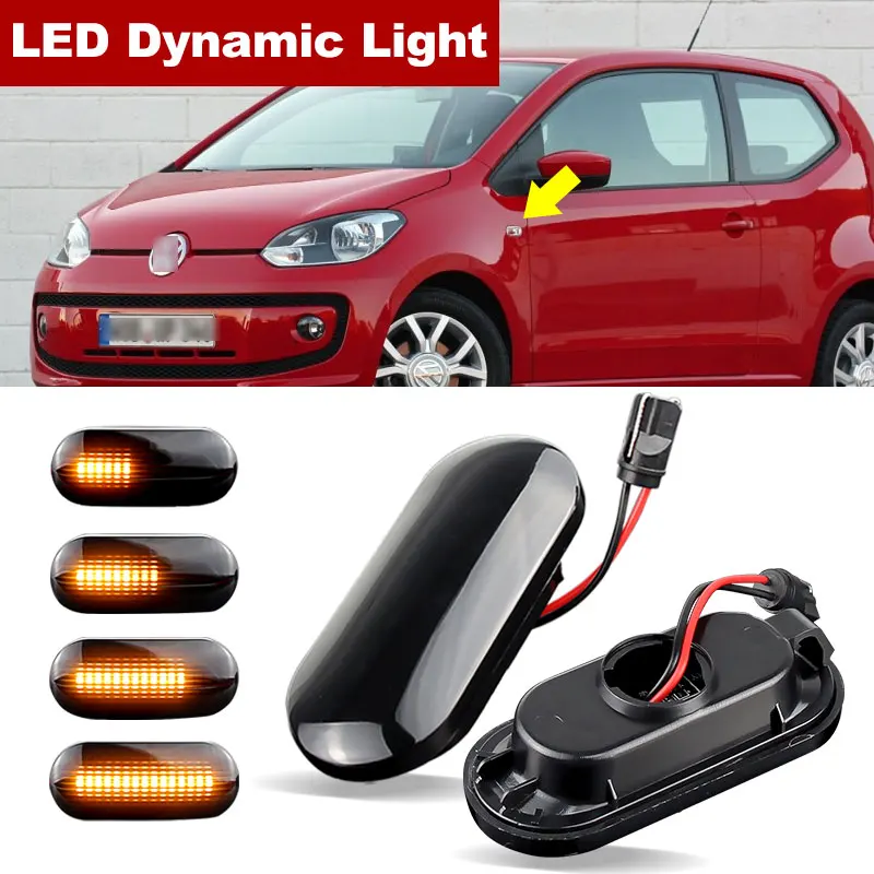 For Volkswagen VW Up e-Up 121 122 BL1 BL2 2011 2012 2013 2014 2015 2016 Dynamic LED Indicator Side Marker Signal Accessories