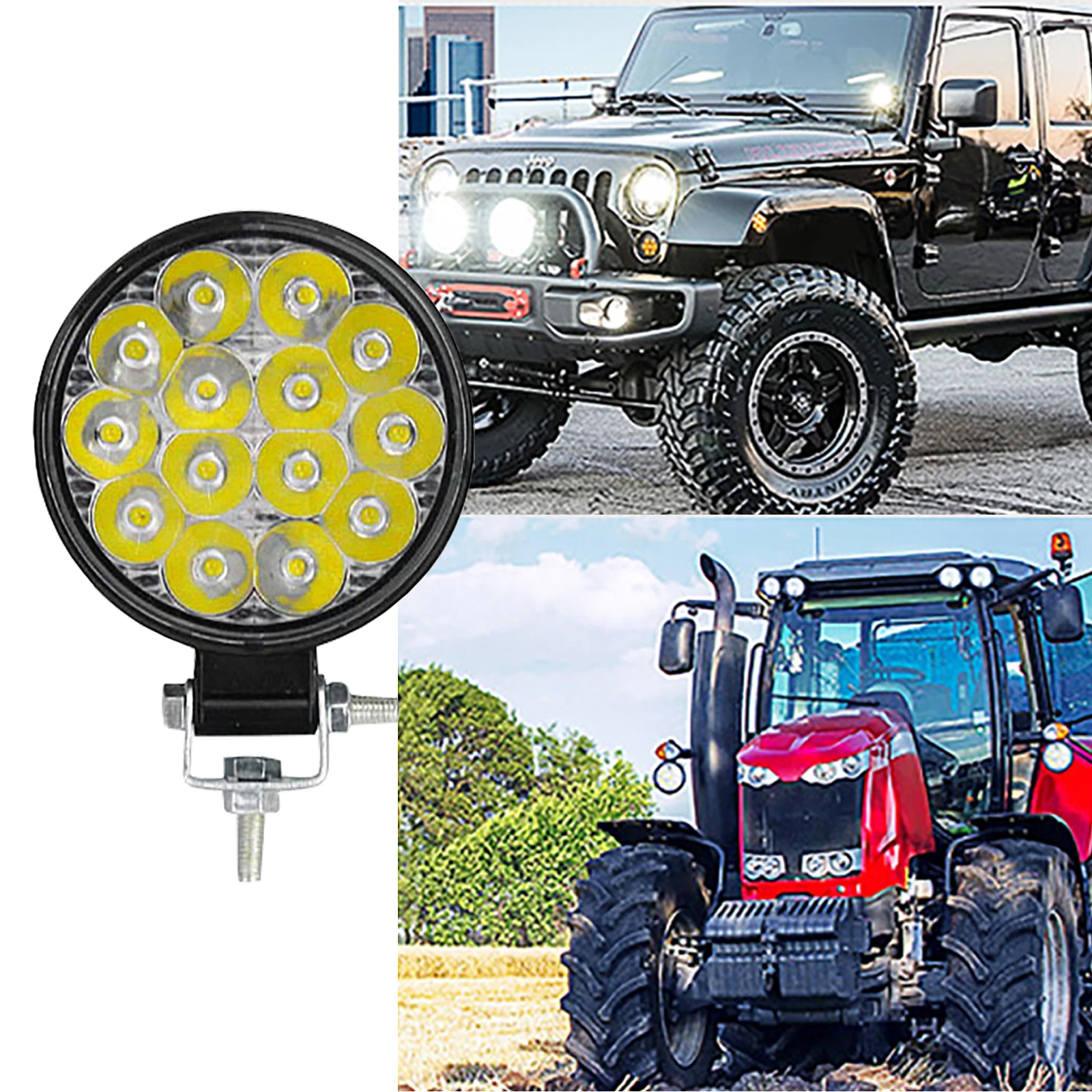 

Налобный фонарь, миниатсветильник светильник ный стробоскоп с 14 светодиосветодиодный, 42 Вт, 12-24 В, с 14 светодиодами