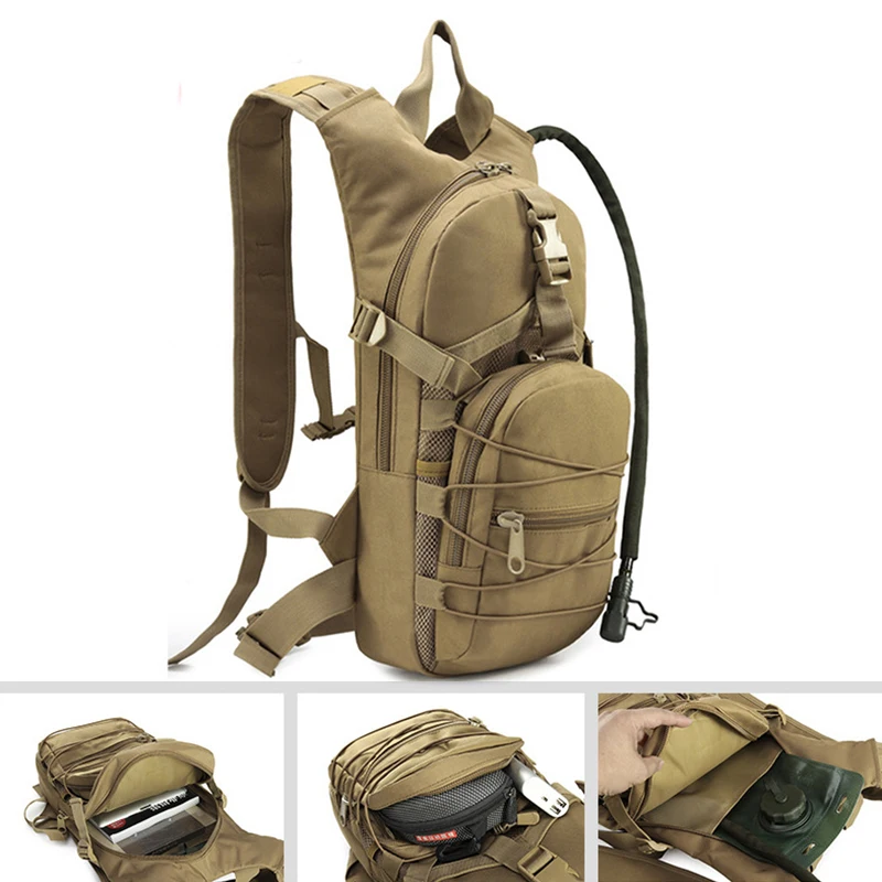 

Tactical Pouch Water Bicycle Daypack Camping Backpack Military Bag Hiking Survival Lightweight Hydration Camel Rucksack Backpack