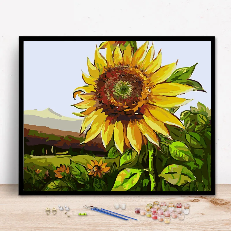 

00353Ann-Tulip diy digital oil painting oil painting acrylic flower painting explosion hand-filled landscape painting