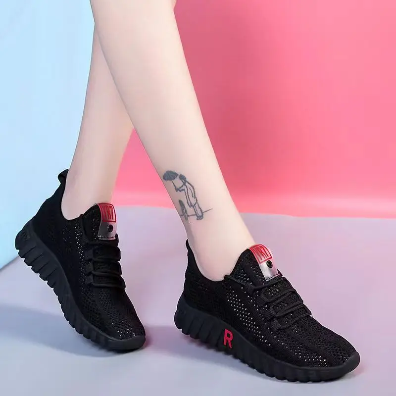 zapatillas de mujer Women Walking Shoes Fashion Sock Sneakers Breathe Comfortable Nursing Shoes Casual Platform Loafers Non-Slip