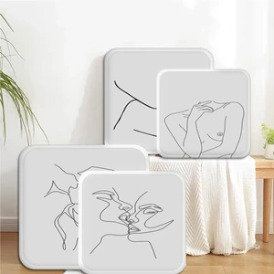 Abstract Lady Line Drawing Tie Rope Plush Cushion Home Back Cushion
Soft Comfortable 50x50cm Stool Seat Mat