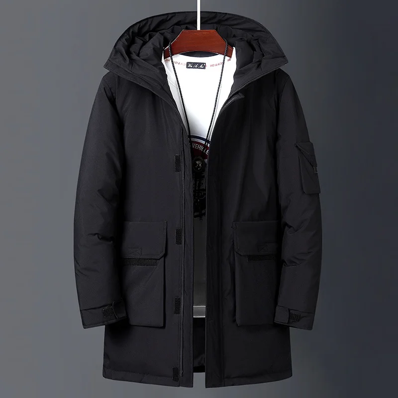Down Jacket Men Ladies Jacket 2022 Winter Warm Jacket White Duck Down Jacket Long Korean Casual Hoodie Outdoor Clothing Fashion