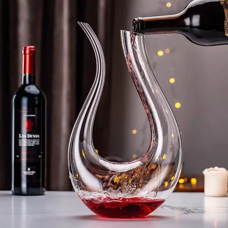 

Хрустальный U-образный Графин для вина, Подарочная коробка, лебедь, графин, креативный винный сепаратор