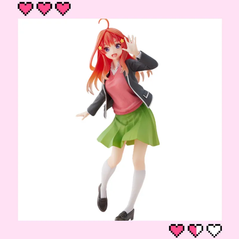

20Cm Pvc The Quintessential Quintuplets Nakano Itsuki Jk Short Skirt Girl Cartoon Character Model Static Doll Desktop Decoration