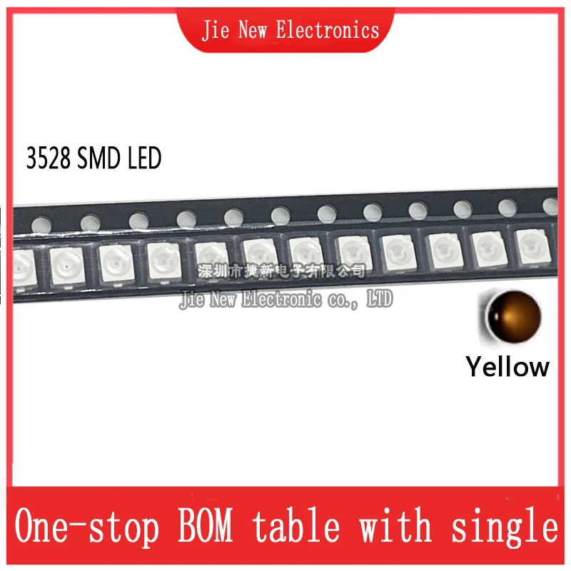 100 шт. 3528 1210 SMD светодиод теплый белый розовый Purp красный синий желтый зеленый