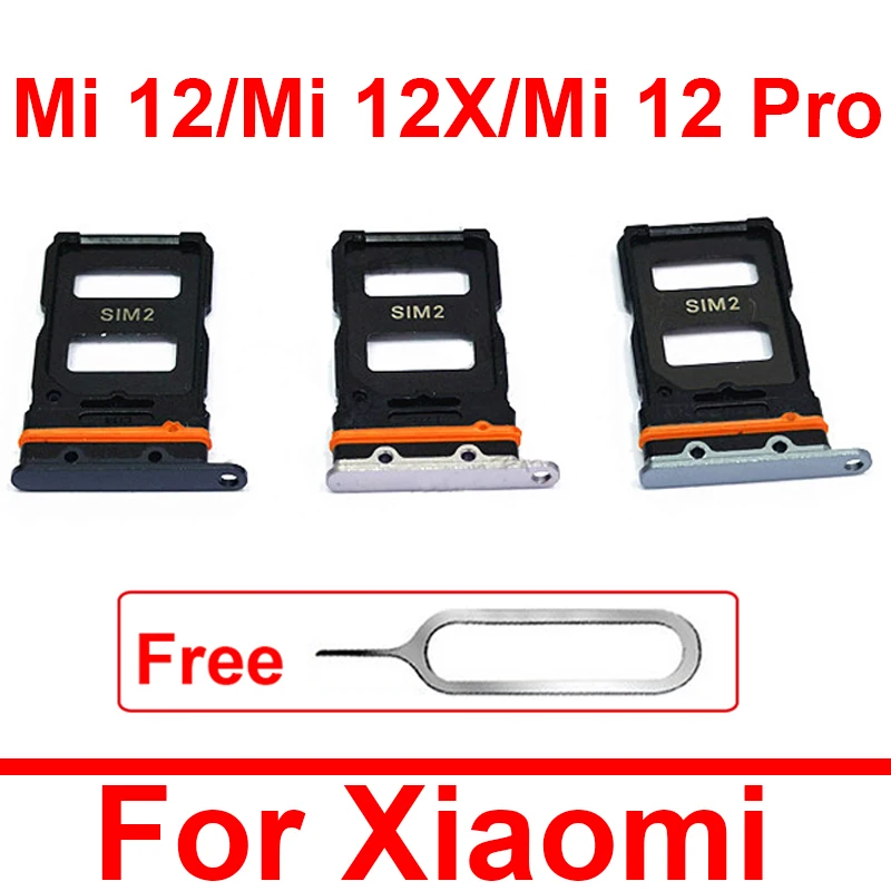 

Держатель слота для Sim-карты для Xiaomi Mi 12 Mi 12X Mi 12 Pro Micro SD Reader Sim Card Scoket Adapter запасные части