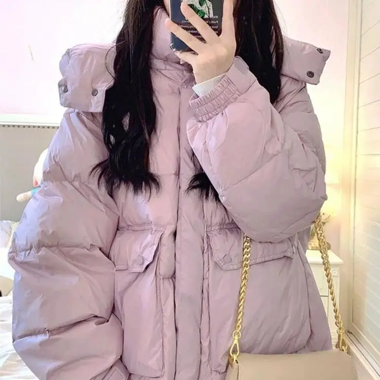 Женский пуховик для старшеклассников новинка 2024 маленькая утолщенная милая