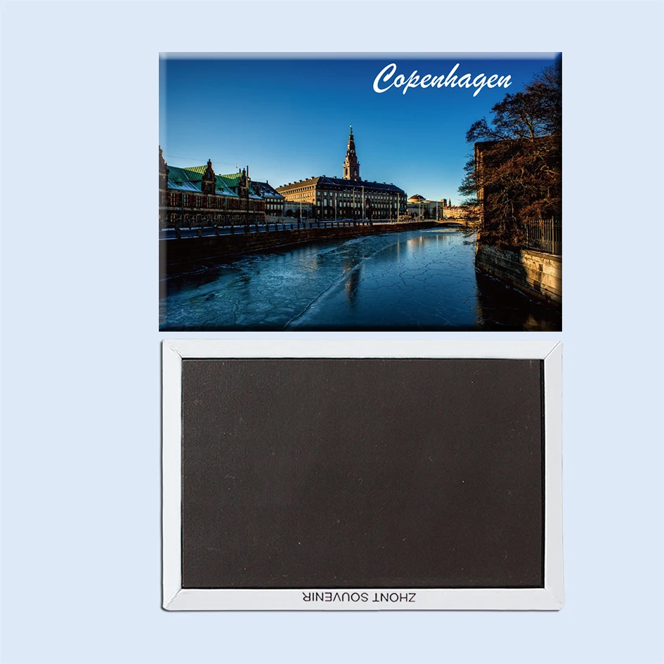 Древние зимние сувениры для путешествий 22787 года в Дании, Копенгагенский канал, подарки для друзей, креативный холодильник