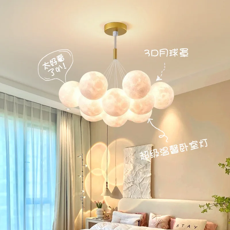 

Bubble Lamp Living Room Magic Bean Chandelier Modern Restaurant Bedroom Light Designer Creative Majestic Planet Chandelier Moon