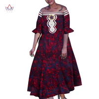 african dresses for women autumn three quarter sleeve plus size fall clothes for women christmas bohemian dress 5xl wy5157