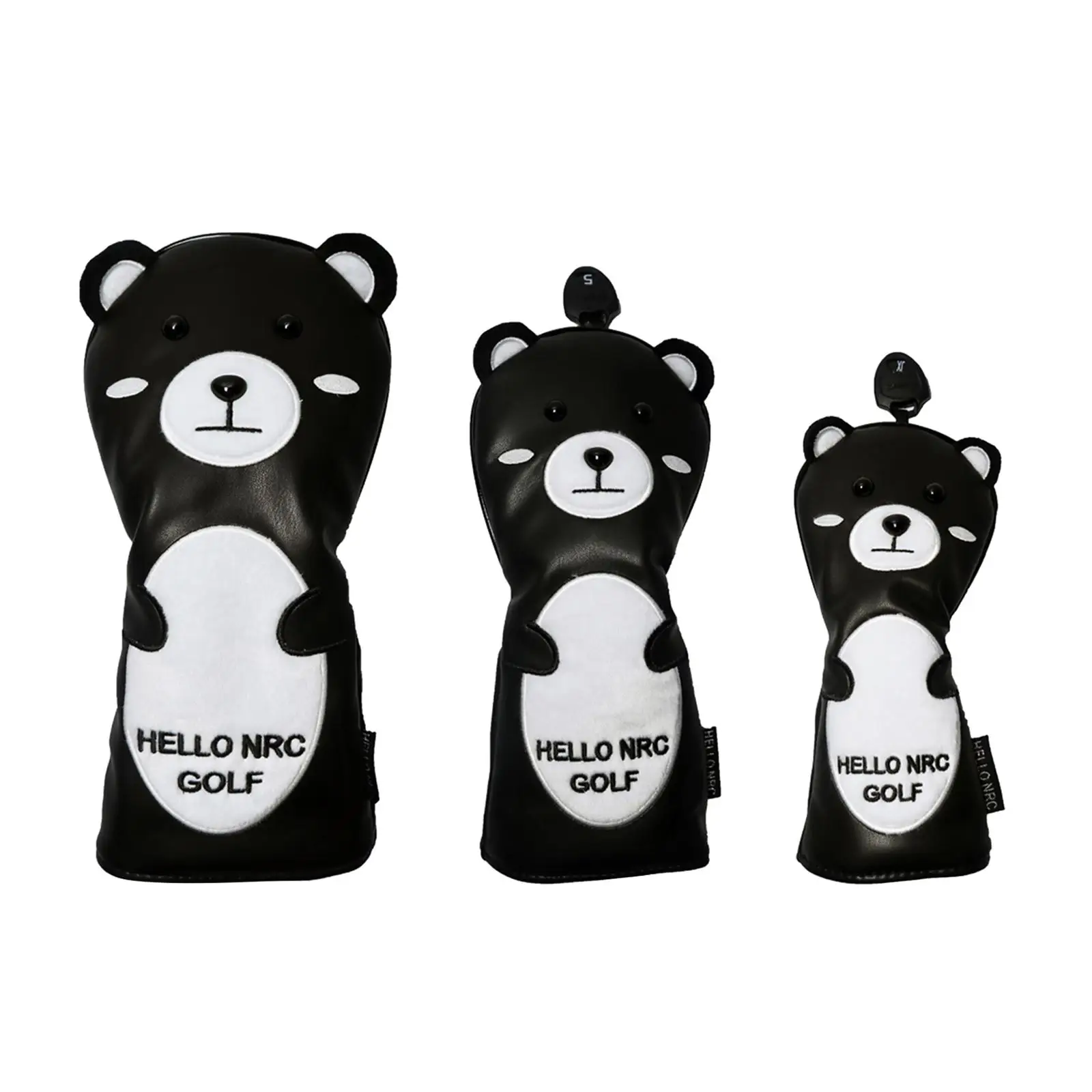 

Golf Headcover Golf Club Head Cover PU Leather Cartoon Protector for Hybrid