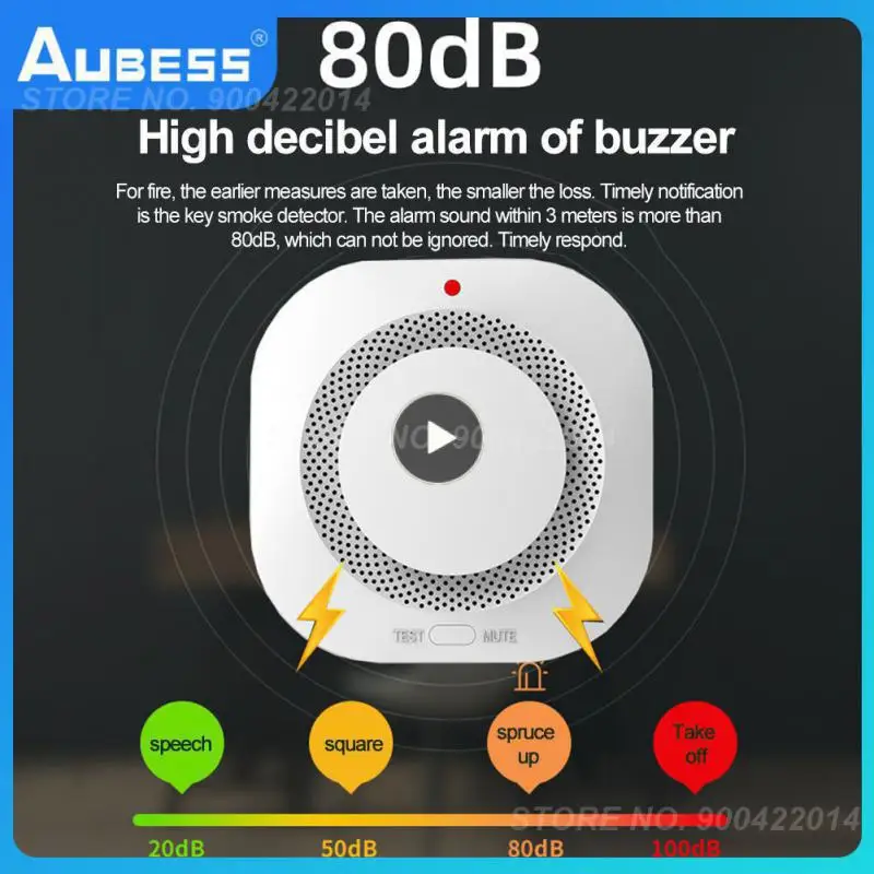 

App Control Smart Fire Alarm Family Security Alarm Sensor 9v Zigbee Smoke Sensor Work With Tuya Zigbee Hub Safety Prevention