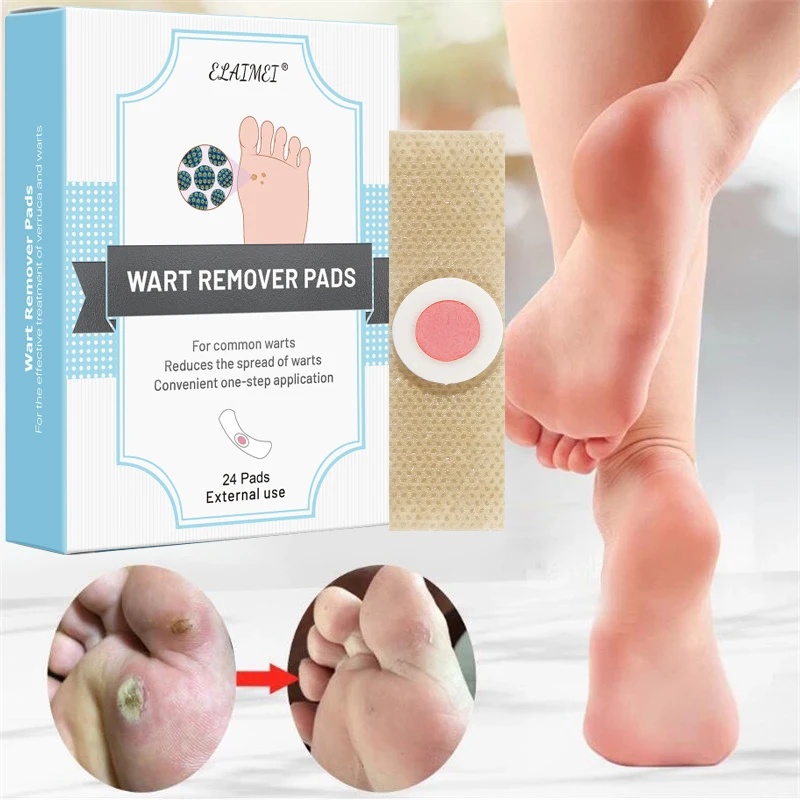 

24Pcs plantar wart salicylic acid wart remover Medical Patch Deep Repair mole Remove Corns Common Warts Callosity Foot Care