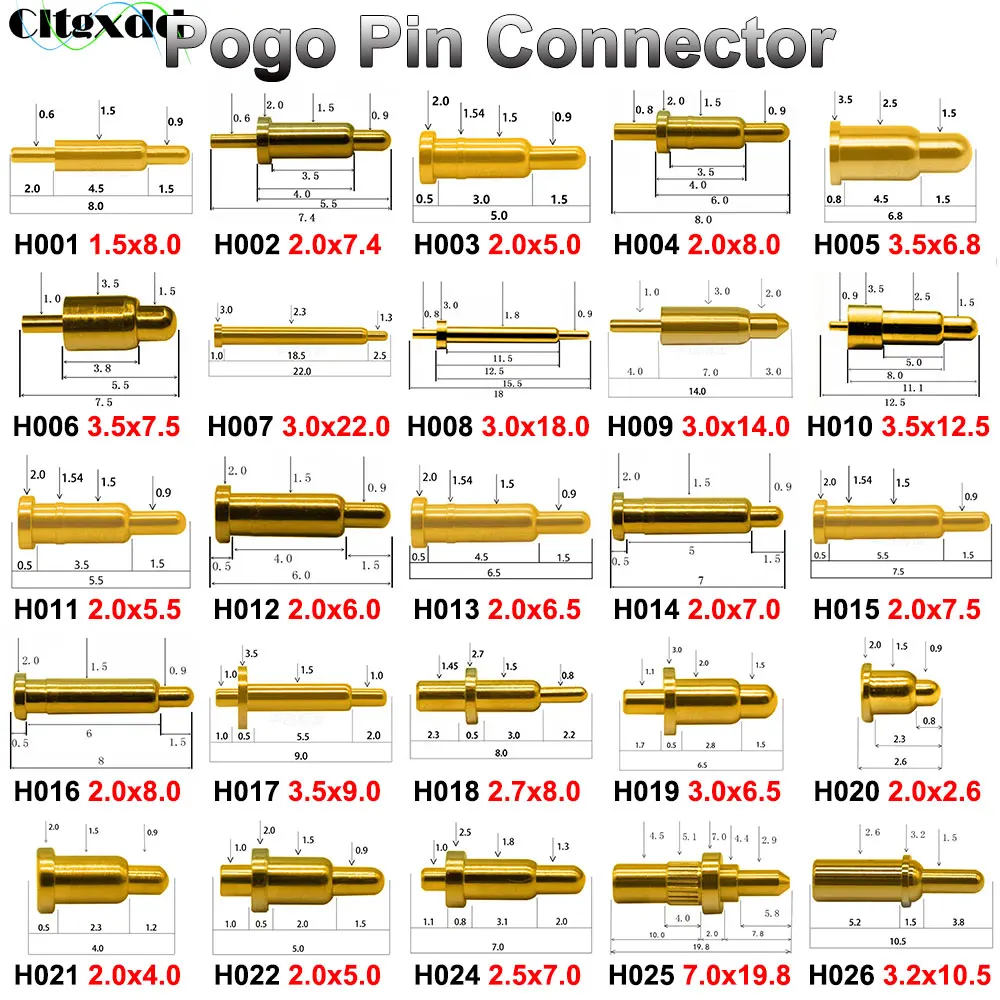 

Cltgxdd 5/10/20 шт. Pogopin аккумулятор подпружиненный контактный тестовый зонд для печатной платы SMD SMT DIP сильноточный разъем Pogo Pin