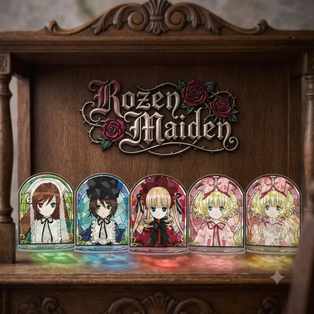 Фото Акриловая подставка Rozen Maiden: Хинаичиго, витражная аниме-фигурка, готическая кукла-модель, настольный декор, табличка, подарок для фанатов, брелок №1