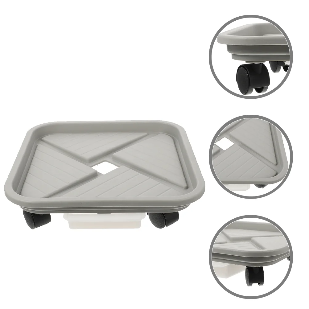 

Planting Tray Saucers Outdoors Gardening Flowerpot Base Coasters Square Roller Plastic Bonsai Round Storage Holders Water