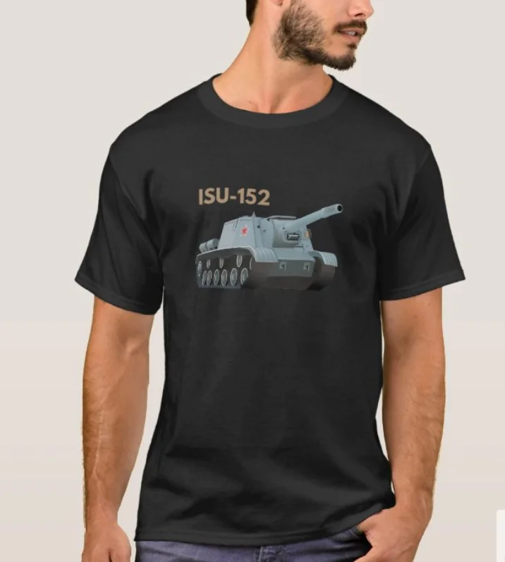 

WWII Soviet Heavy Assault Gun ISU-152 Tank Destroyer T-Shirt. Summer Cotton Short Sleeve O-Neck Mens T Shirt New S-3XL