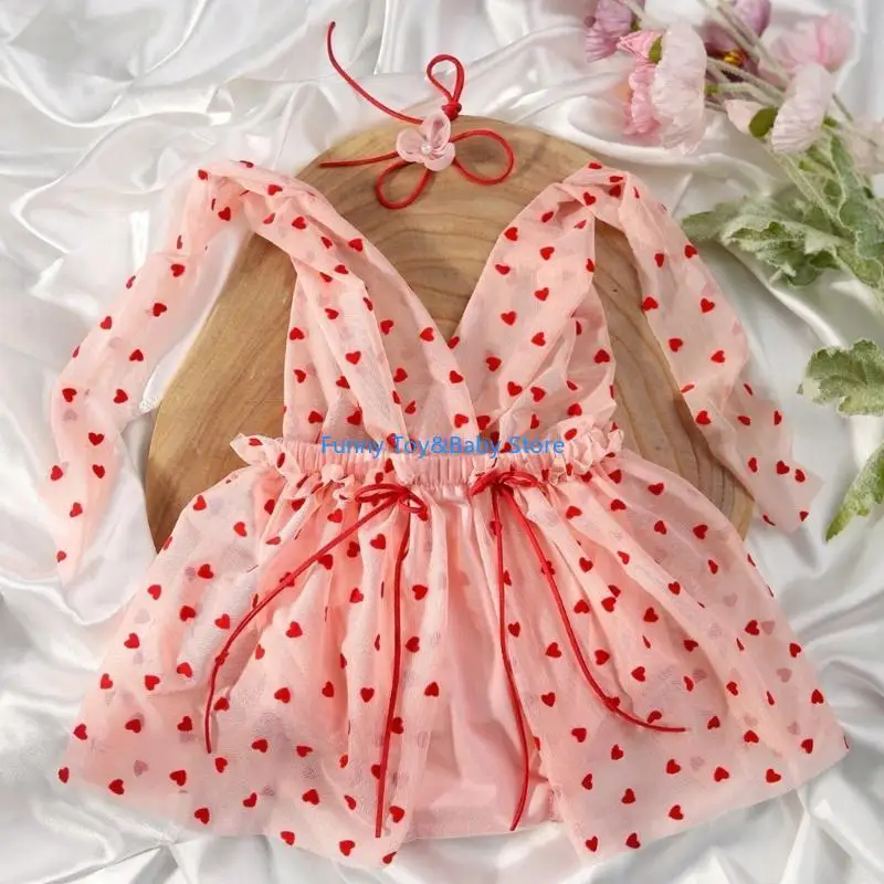 Фото C90b 2pcs Baby Photo Платье цветочное платье на головном повязке фотосессии одежда одежда для новорожденных Фотография боди №3