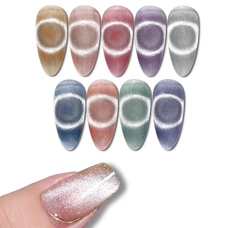FN 5G ​Sparkle Silver  Polish Need Matte Top Coat Pink Blue Summer Colors Cat Magnetic Nail Gel Semi-perman