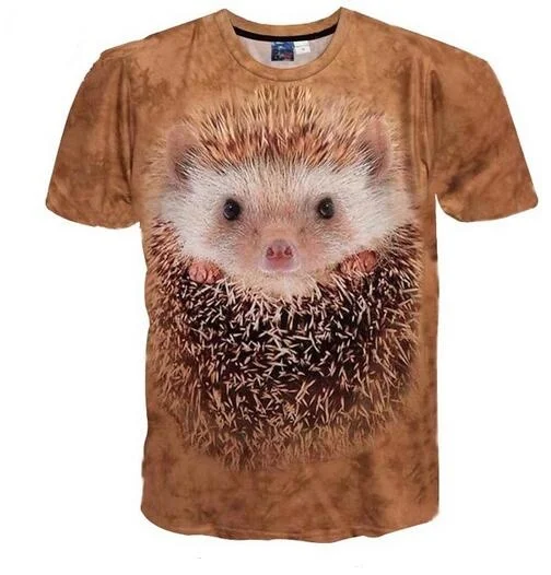 

New Fashion Womens/Mens Hedgehog Funny 3D Print Casual T-Shirt Tops Plus Size