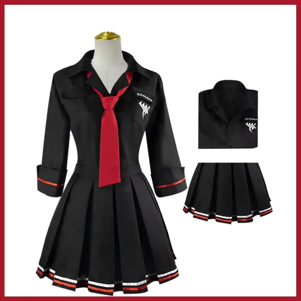 Костюм для косплея Ichiomi Erika из аниме игры Синий архив японская черная школьная