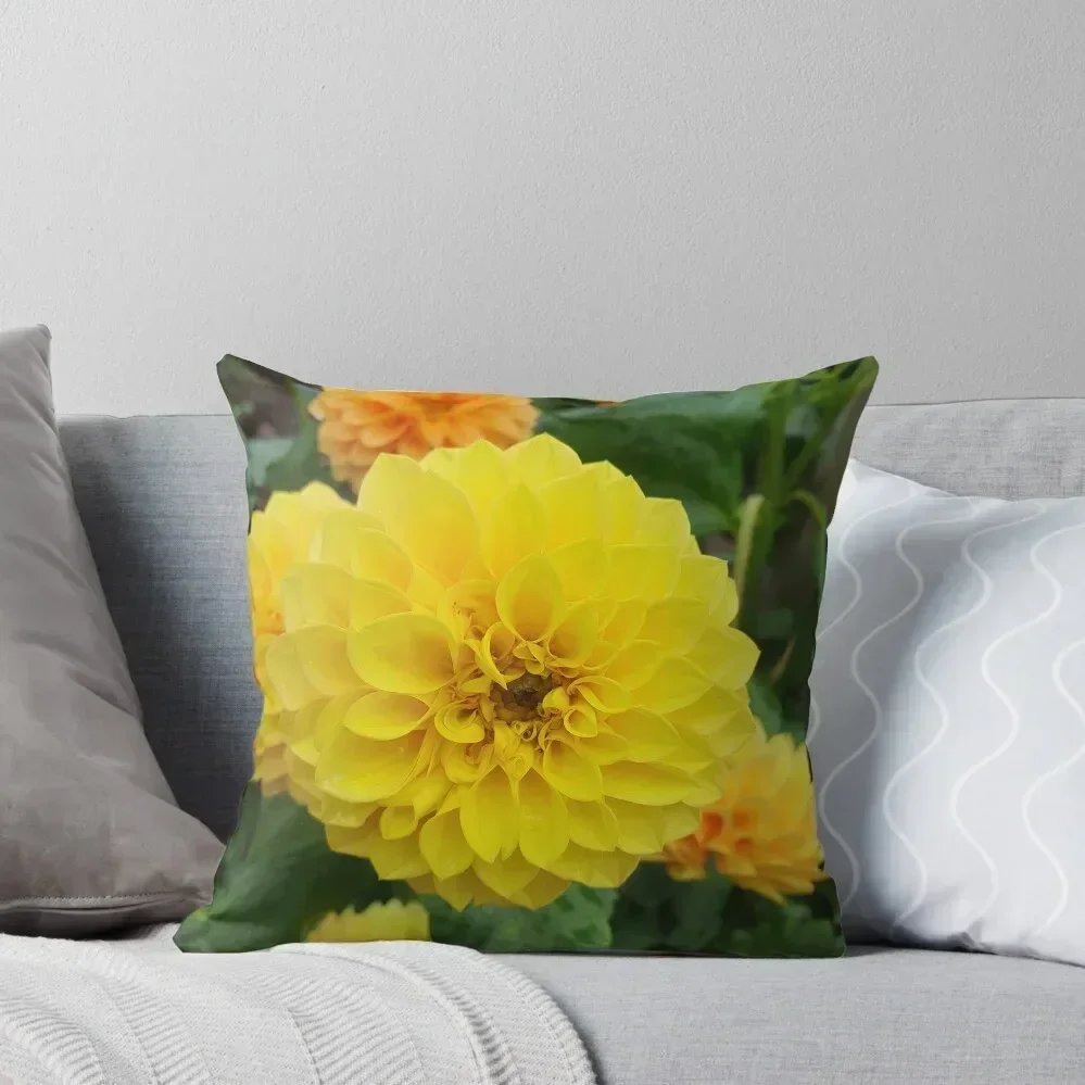 Желтая подушка Dahlias 3 подушки для кровати декоративная дивана чехлы